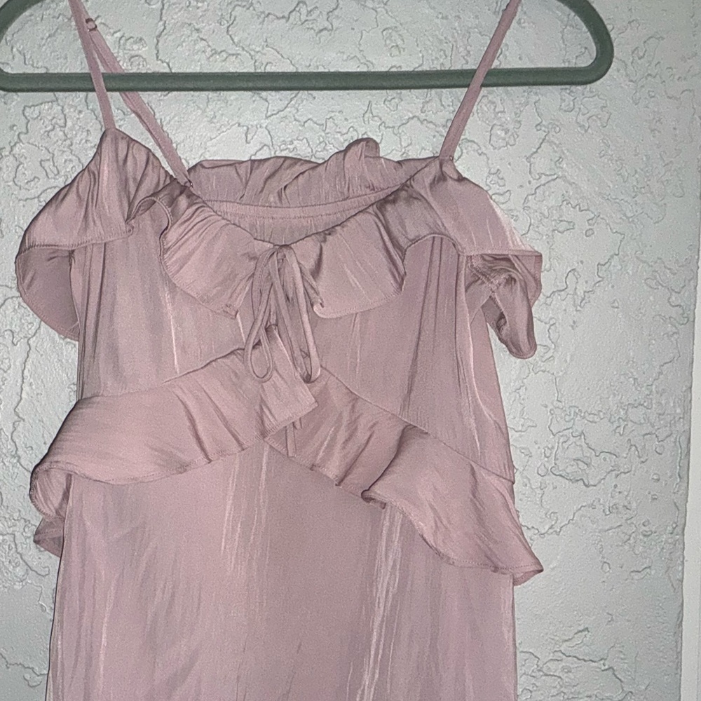 Universal Thread Blush Pink Ruffle Tie-Front Cami - Picture 4 of 7